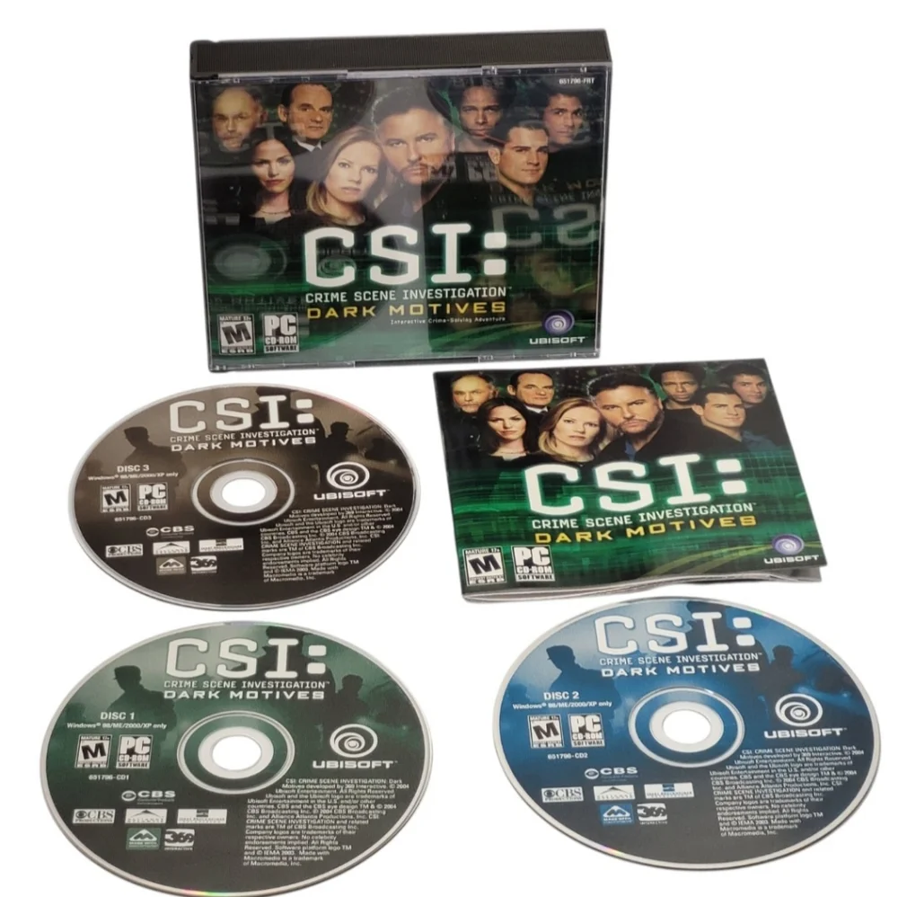 CSI: Crime Scene Investigation Dark Motives (PC CD-ROM 2004) Ubisoft Interactive